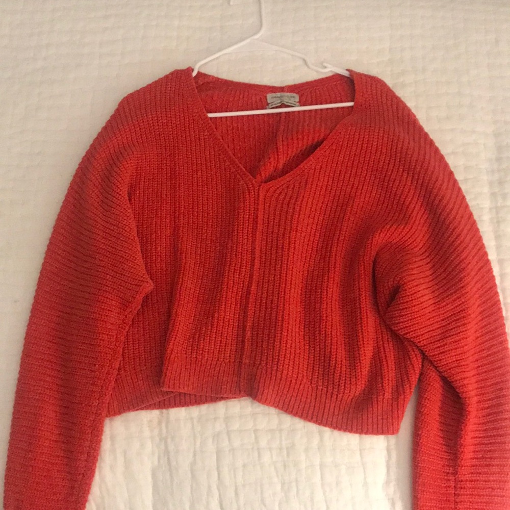 Red/orange slouchy urban sweater!